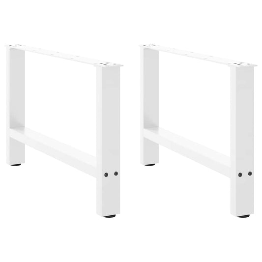 Stolové nohy na konferenčný stolík biele 2 ks 70x(42-43) cm