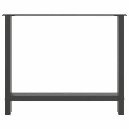 Nohy k jedálenskému stolu, antracitové, 2 ks, 90 x (72-73) cm, oceľové
