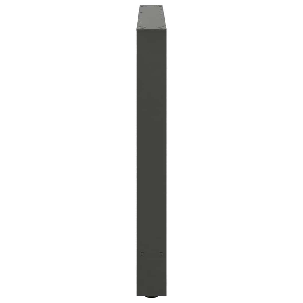 Nohy k jedálenskému stolu, antracitové, 2 ks, 90 x (72-73) cm, oceľové