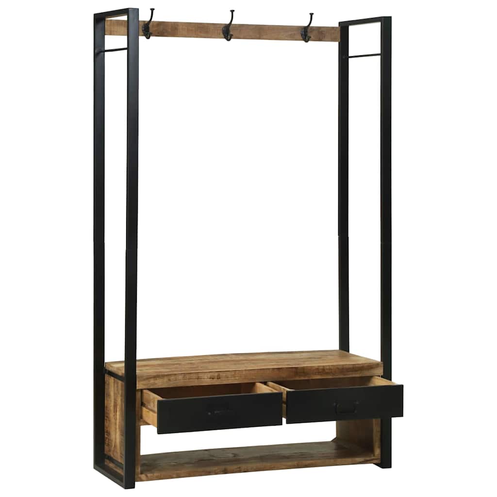 Vešiak Na Oblečenie Hnedá 110 X 40 X 185 Cm Mangový Masív