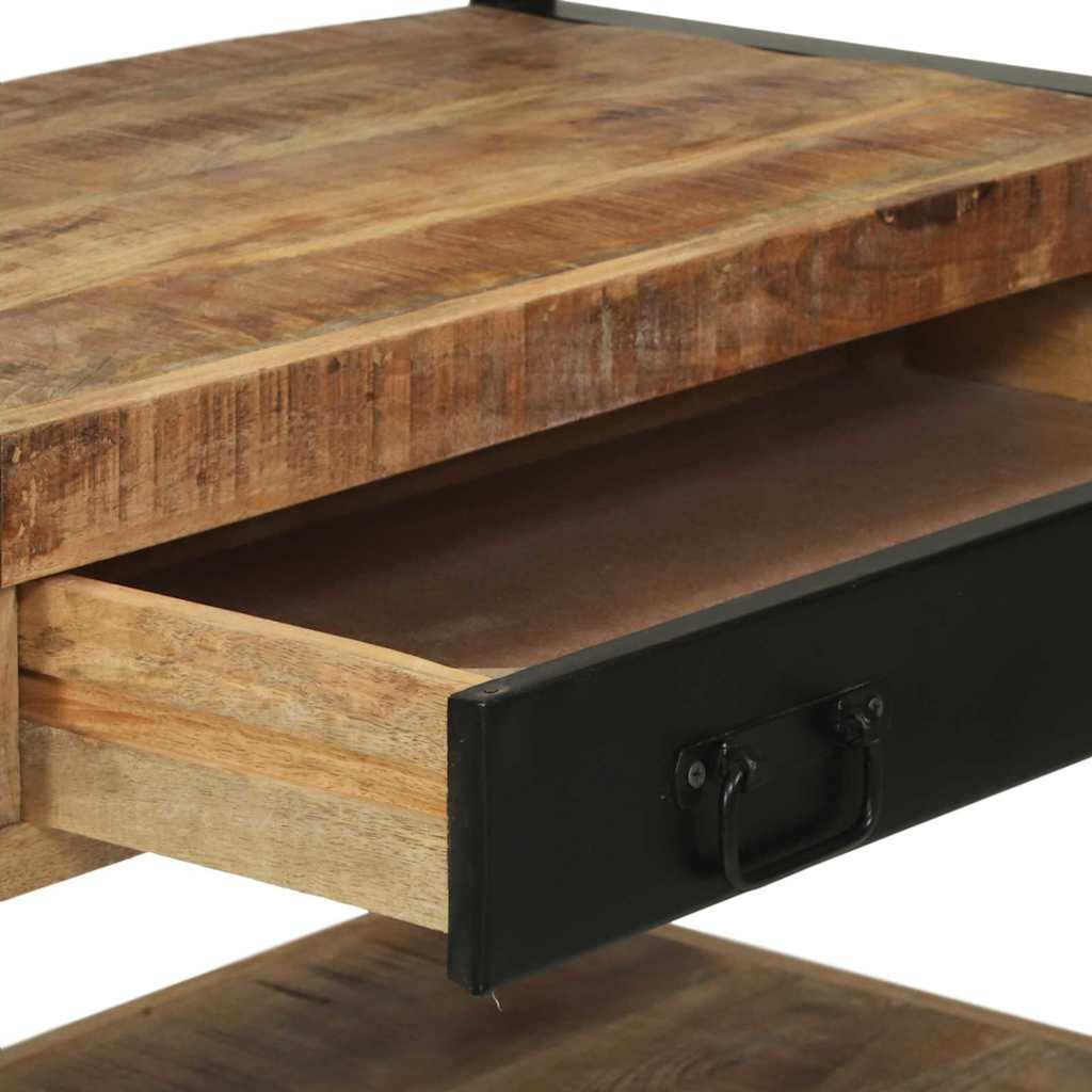 Kuchynský Regál Hnedá 80 X 40 X 160 Cm Mangový Masív