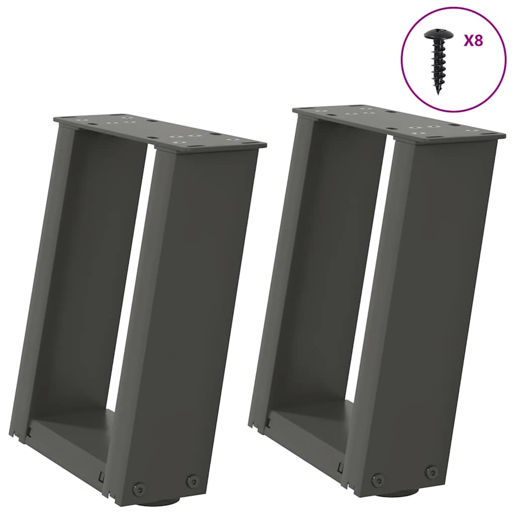 Nohy Konferenčného Stolíka V Tvare U, 2 Ks, Čierne, , Oceľové