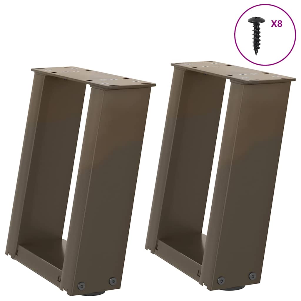 Nohy Konferenčného Stolíka V Tvare U, 2 Ks, Čierne, , Oceľové