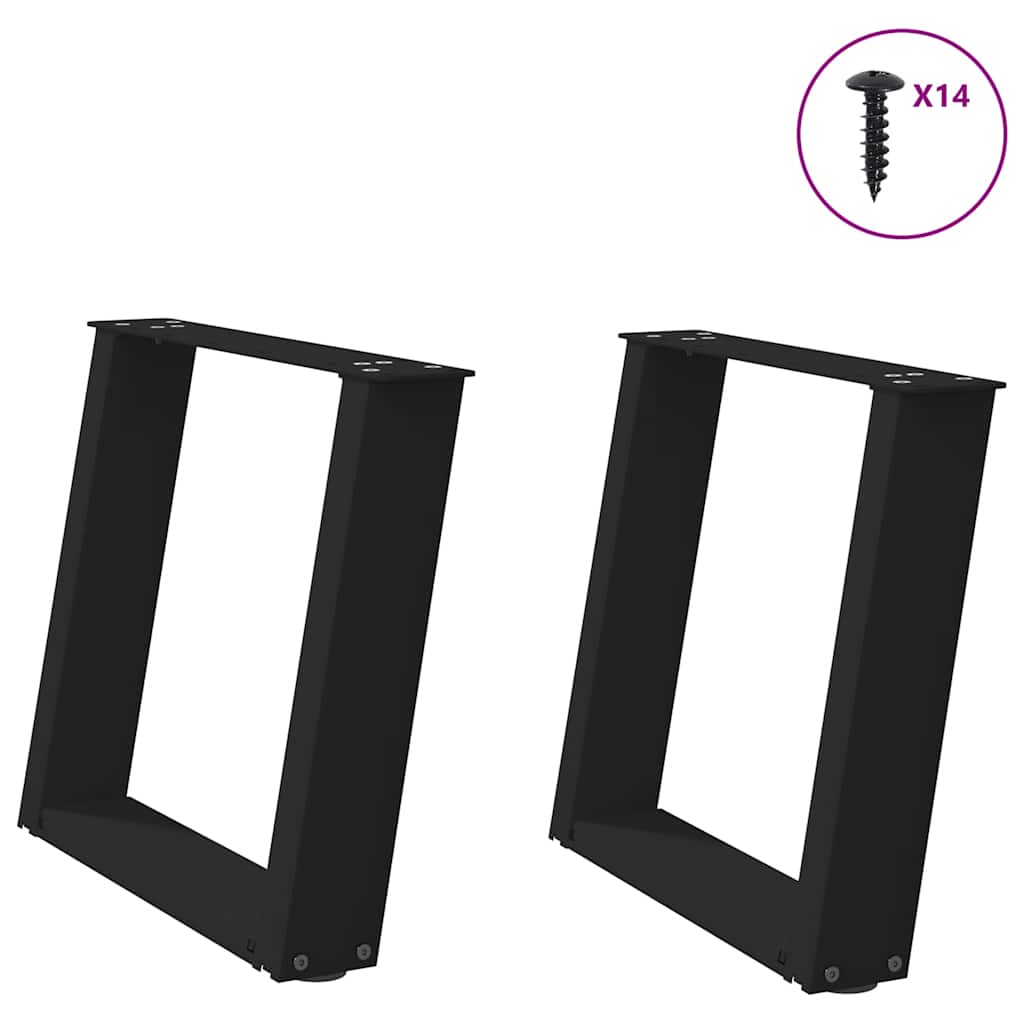 Nohy Konferenčného Stolíka V Tvare U, 2 Ks, Čierne, , Oceľové