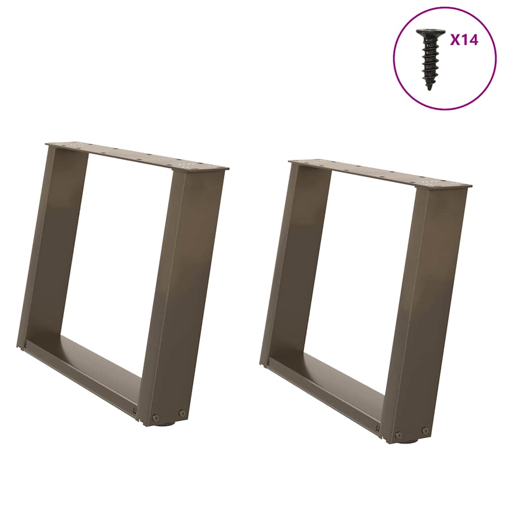 Nohy Konferenčného Stolíka V Tvare U, 2 Ks, Čierne, , Oceľové