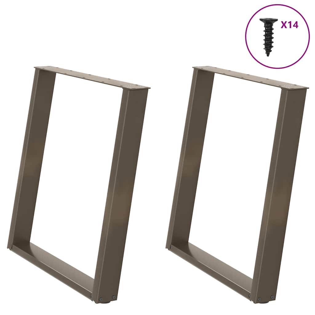 Nohy Konferenčného Stolíka V Tvare U, 2 Ks, Čierne, , Oceľové