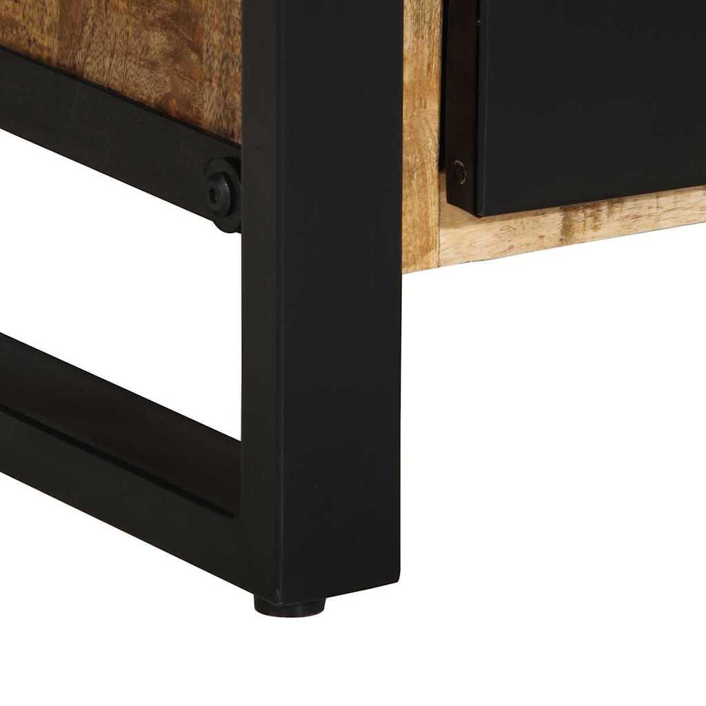 Kúpeľňová Skrinka S Dverami Hnedá 55 X 35 X 60 Cm Mangový Masív