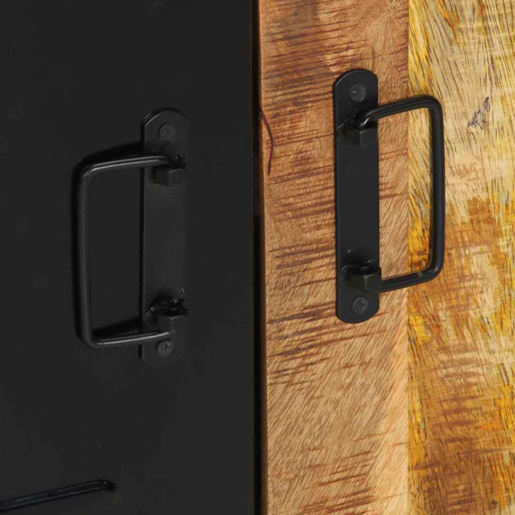 Kúpeľňová Skrinka S Dverami Hnedá 55 X 35 X 60 Cm Mangový Masív