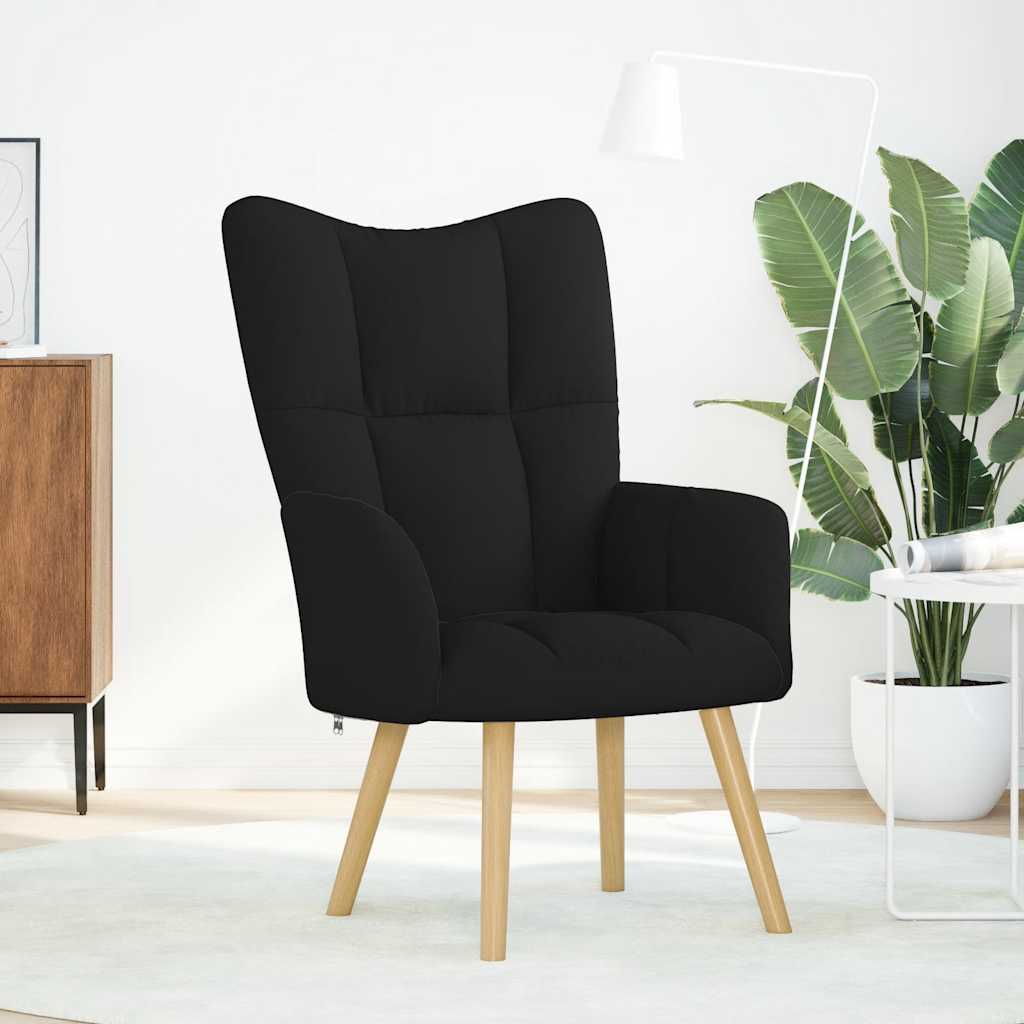 Relaxačné Kreslo Čierne Látkové