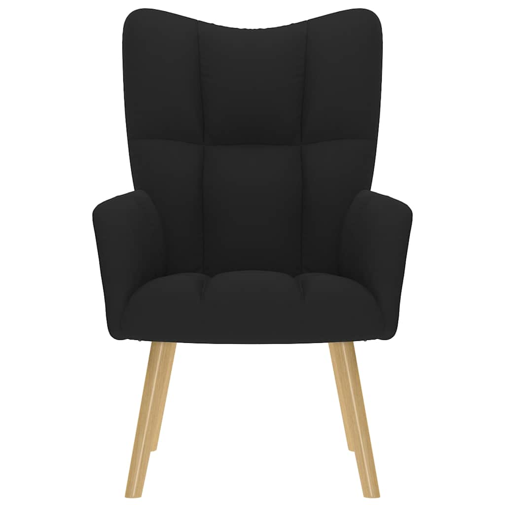 Relaxačné Kreslo Čierne Látkové