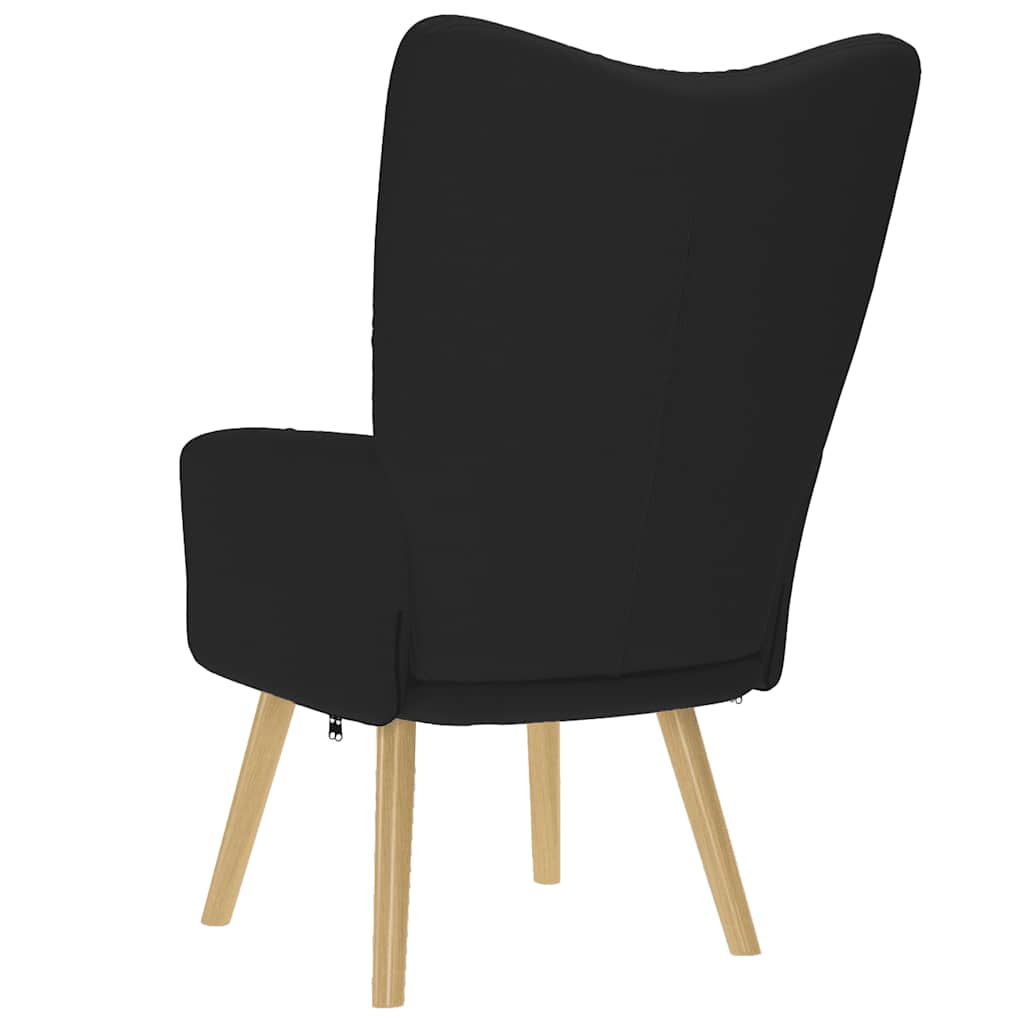 Relaxačné Kreslo Čierne Látkové