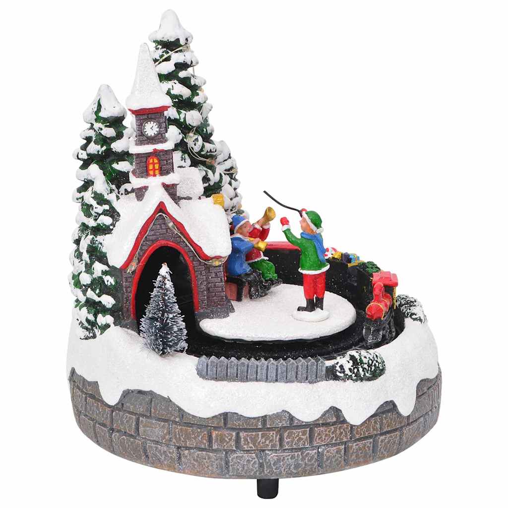 Vianočná Dekorácia Na Stôl Viacfarebný 16 X 16 X 19 Cm Živica