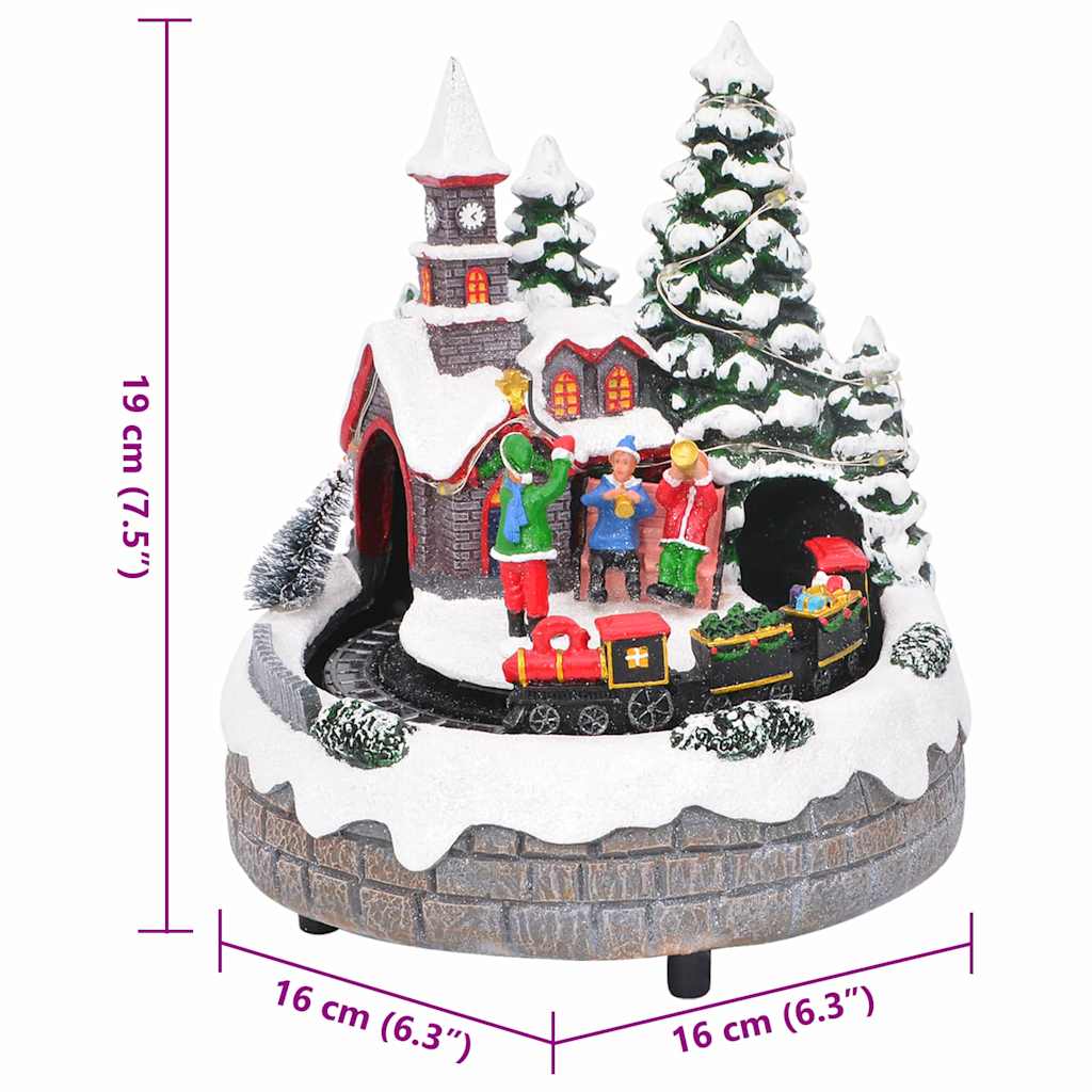 Vianočná Dekorácia Na Stôl Viacfarebný 16 X 16 X 19 Cm Živica