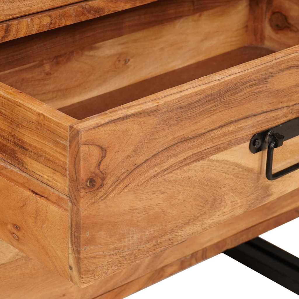 Servírovacia Skriňa Hnedá 66 X 33 X 70 Cm Akáciový Masív