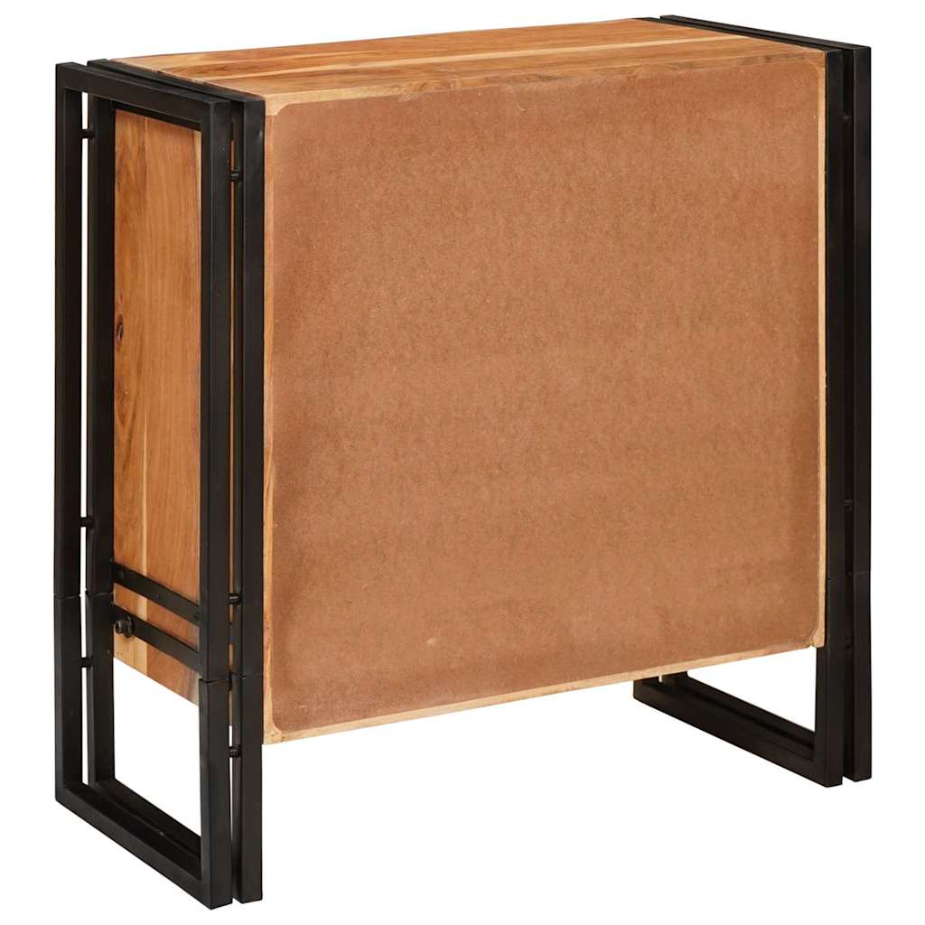 Servírovacia Skriňa Hnedá 66 X 33 X 70 Cm Akáciový Masív