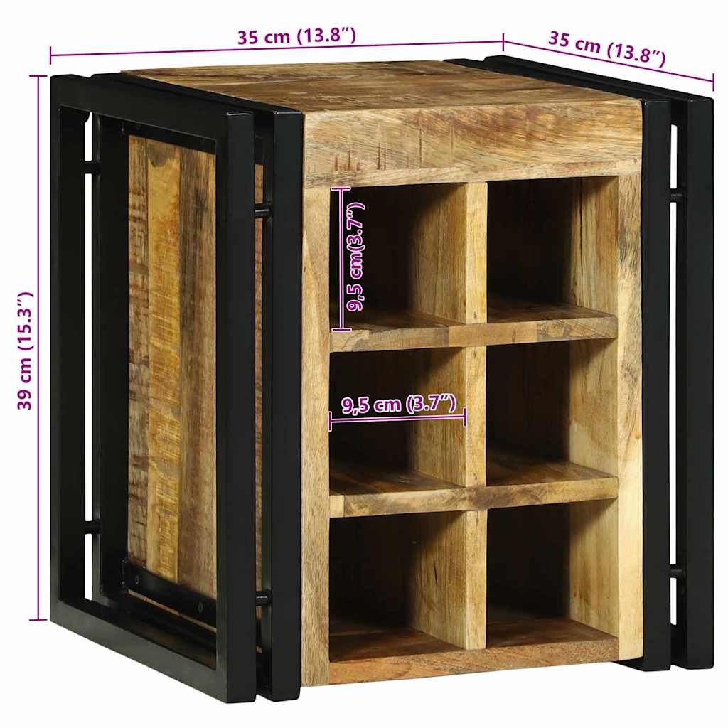 Regál Na Víno Hnedá 34.5 X 35 X 39 Cm Mangový Masív