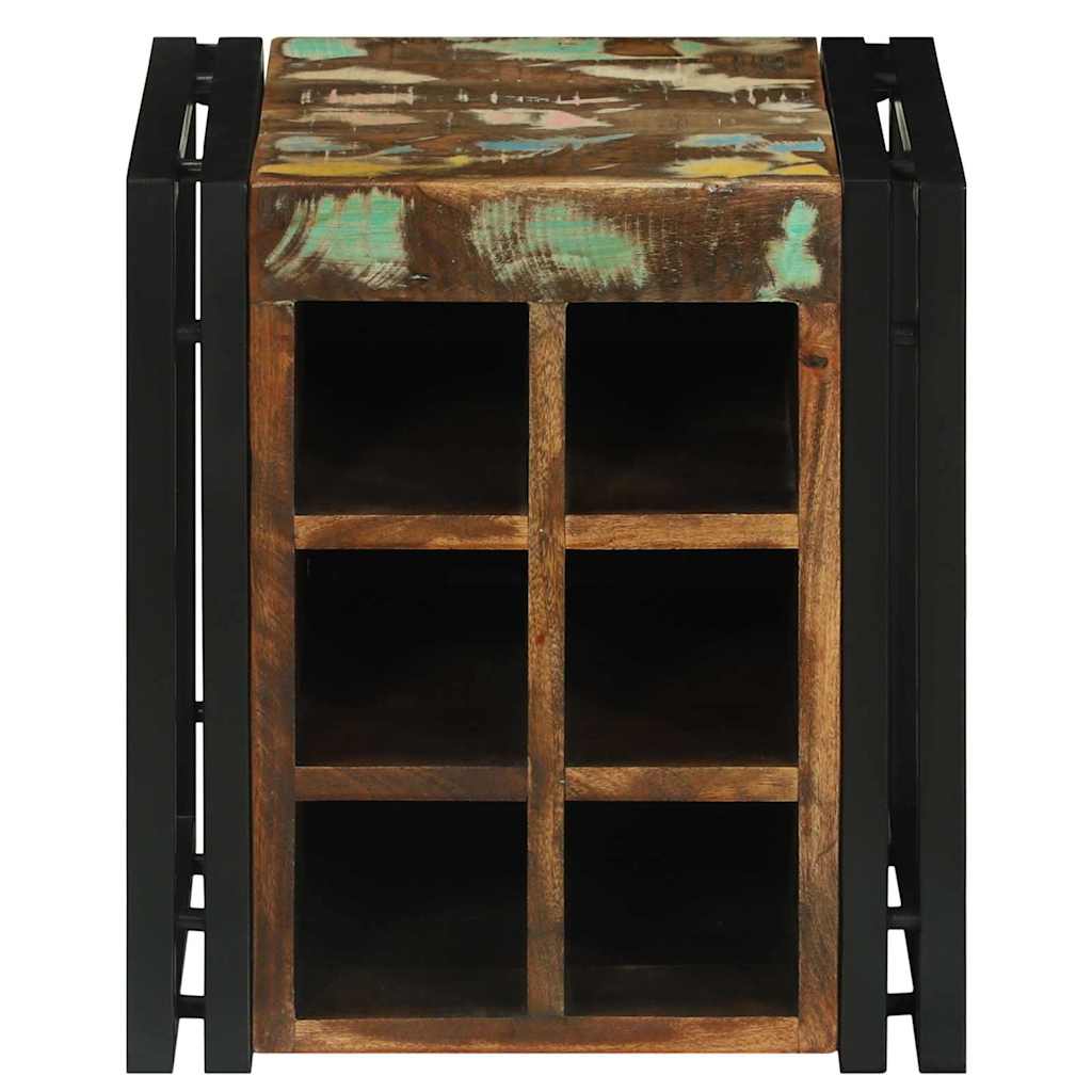 Regál Na Víno Viacfarebný 34.5 X 35 X 39 Cm Recyklovaný Masív