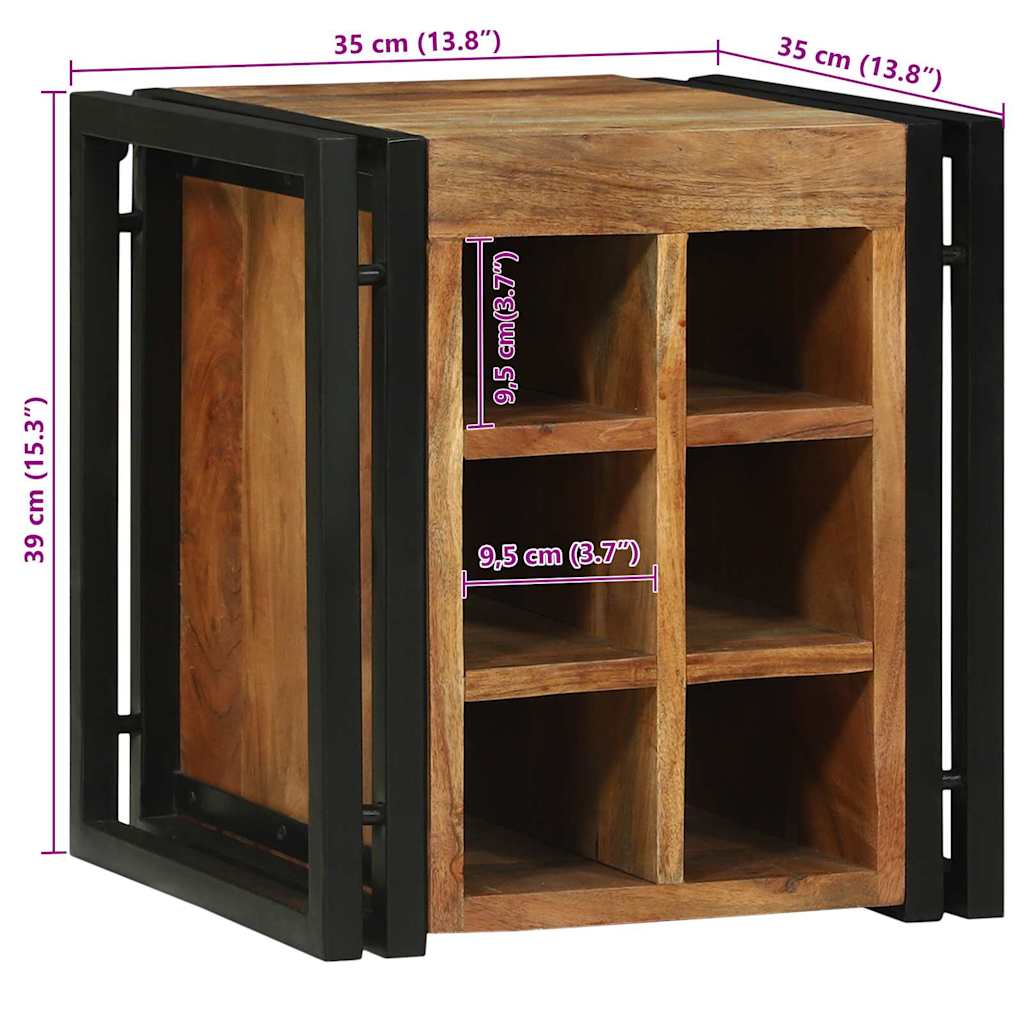 Regál Na Víno Hnedá 34.5 X 35 X 39 Cm Akáciový Masív