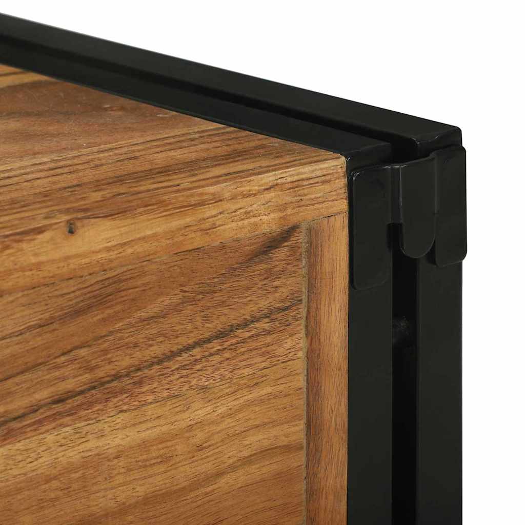 Regál Na Víno Hnedá A Čierna 46 X 35 X 27.5 Cm Akáciový Masív