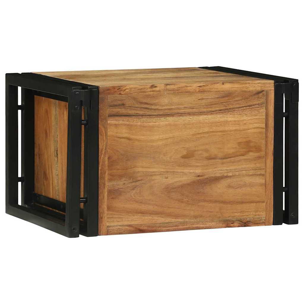 Regál Na Víno Hnedá A Čierna 46 X 35 X 27.5 Cm Akáciový Masív