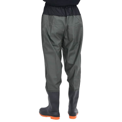 Waist Waders s čižmami tmavozelená veľkosť 46
