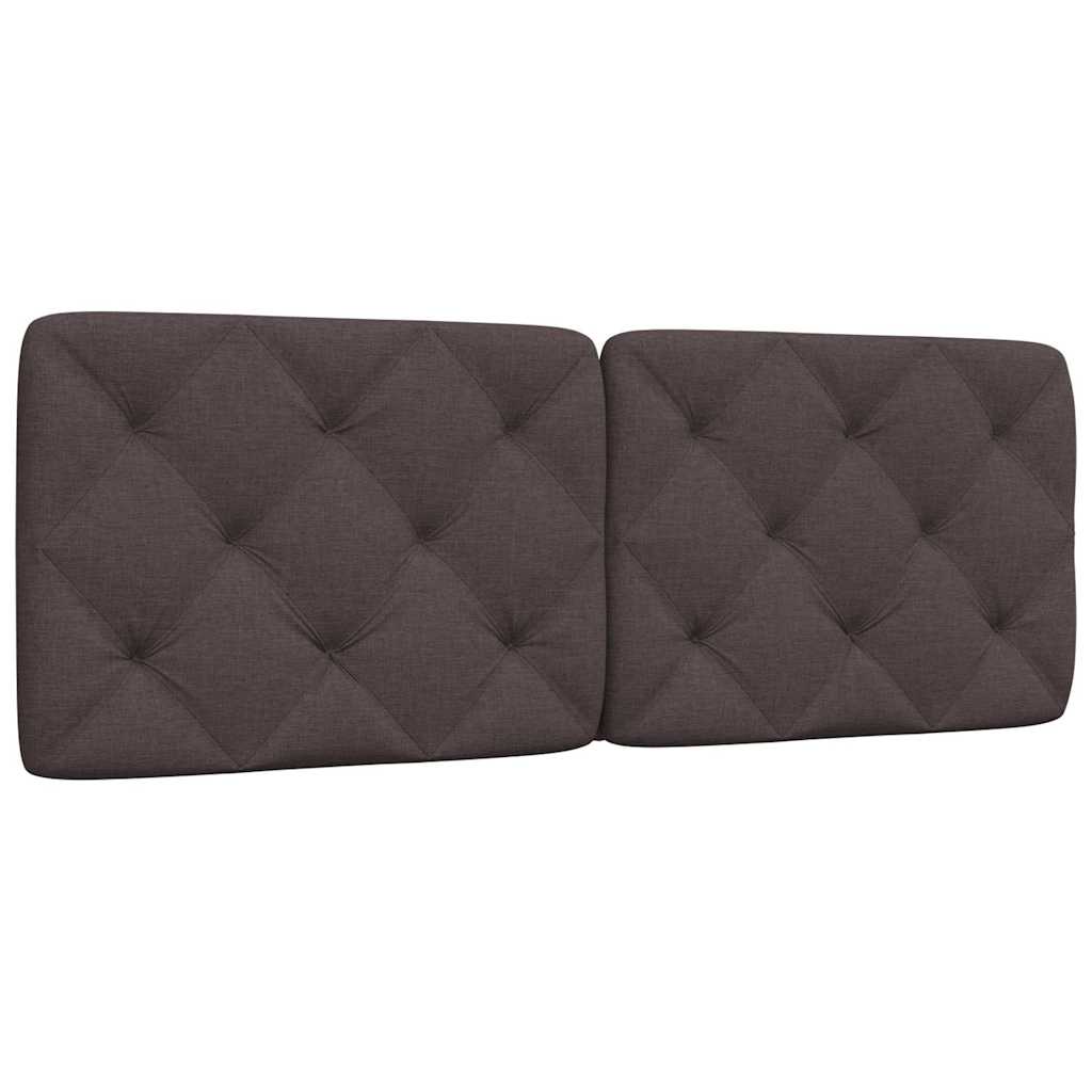 Vankúš na čelo postele tmavohnedý 140 cm látka