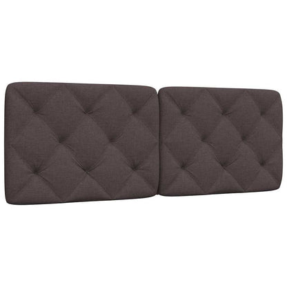 Vankúš na čelo postele tmavohnedý 140 cm látka