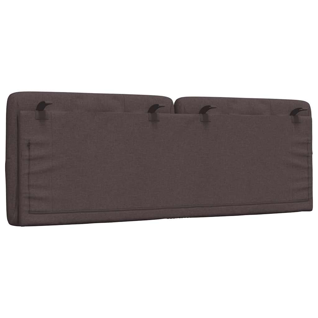 Vankúš na čelo postele tmavohnedý 140 cm látka