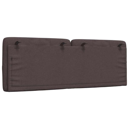 Vankúš na čelo postele tmavohnedý 140 cm látka