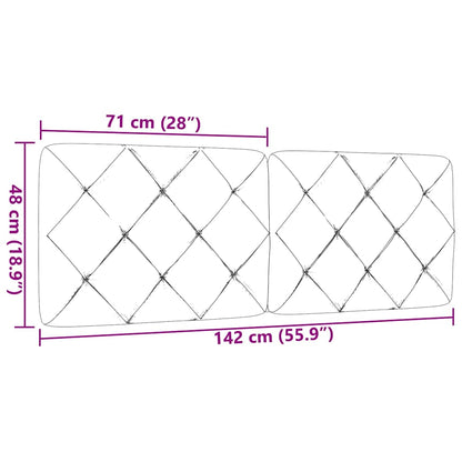 Vankúš na čelo postele tmavohnedý 140 cm látka