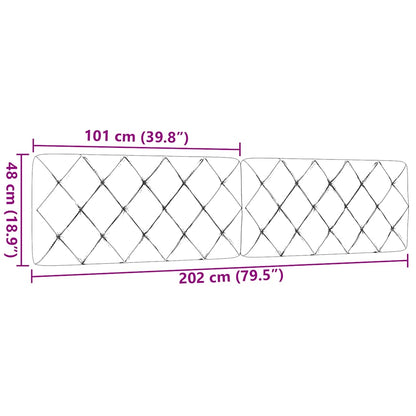 Vankúš na čelo postele tmavosivý 200 cm látka