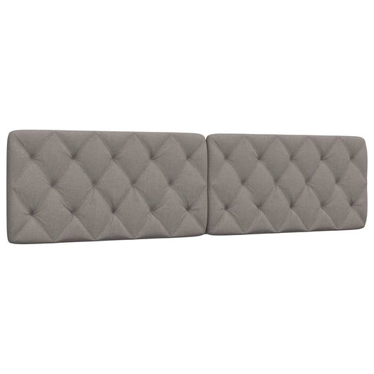 Vankúš na čelo postele sivohnedý 200 cm látka