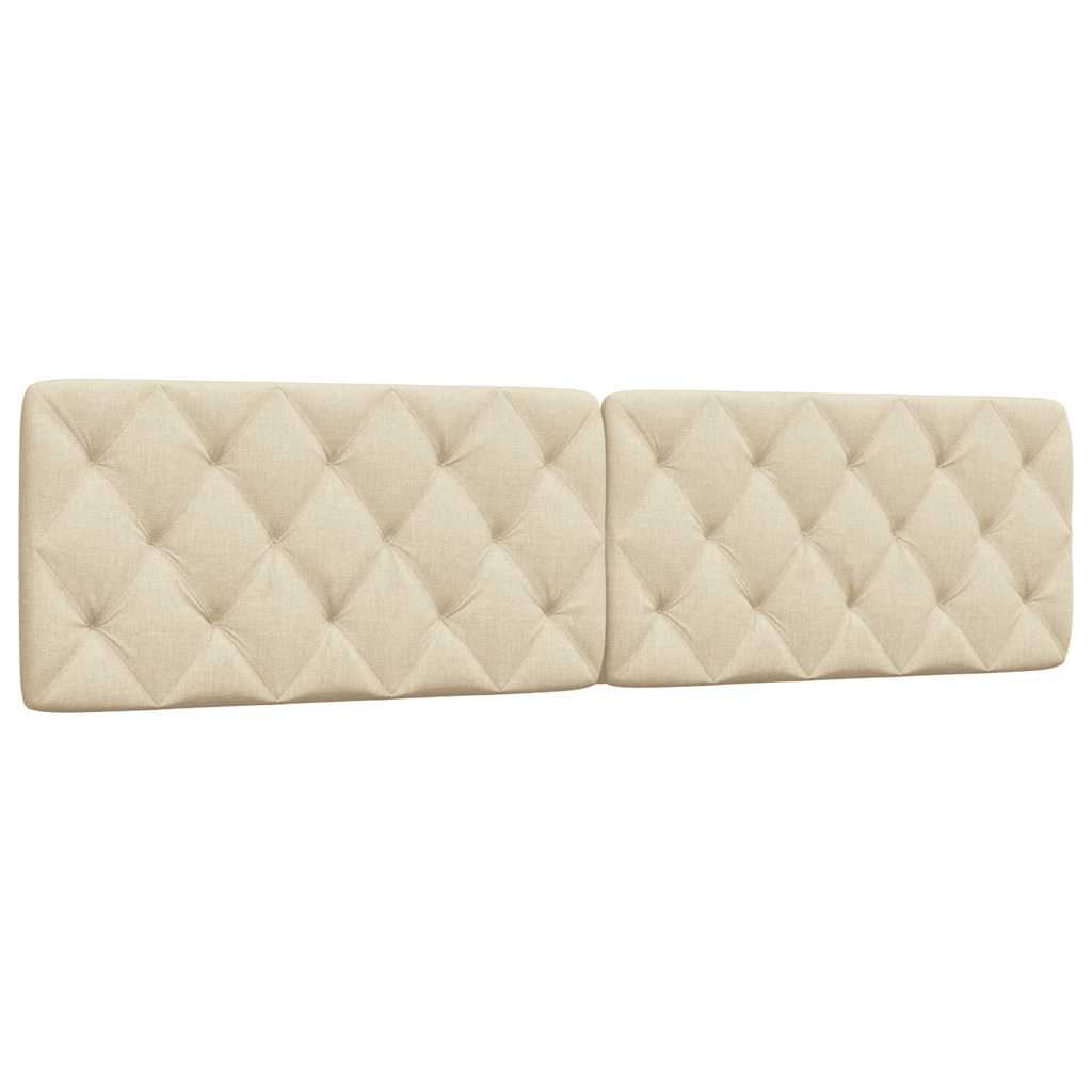Vankúš na čelo postele krémový 200 cm látka