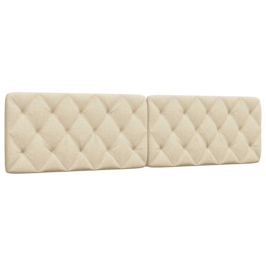 Vankúš na čelo postele krémový 200 cm látka