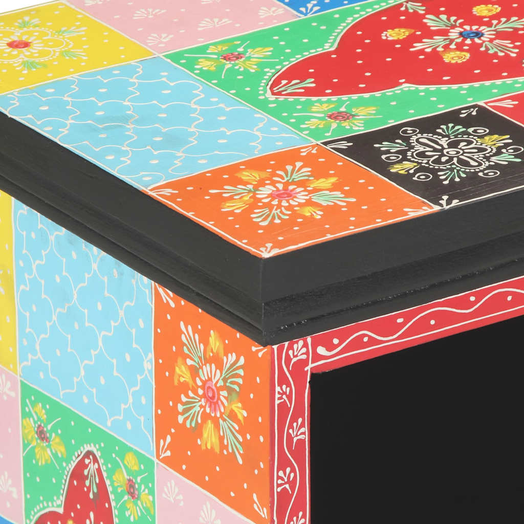 Tv Skrinka Viacfarebný 80 X 35 X 50 Cm Mangový Masív