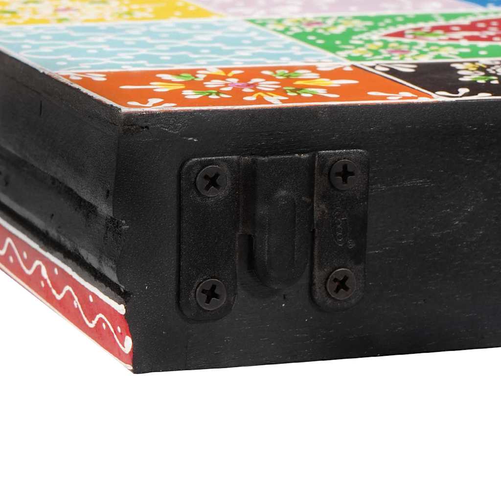 Nástenné Police 2 Pcs Viacfarebný 40 X 20 X 6 Cm Mangový Masív