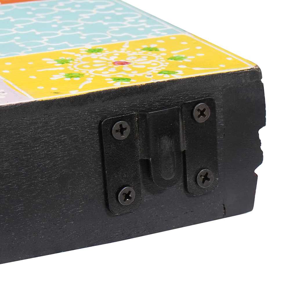 Nástenné Police 2 Pcs Viacfarebný 60 X 20 X 6 Cm Mangový Masív