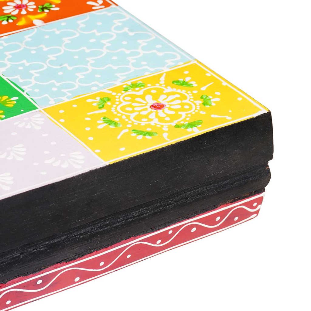 Nástenné Police 2 Pcs Viacfarebný 100 X 20 X 6 Cm Mangový Masív