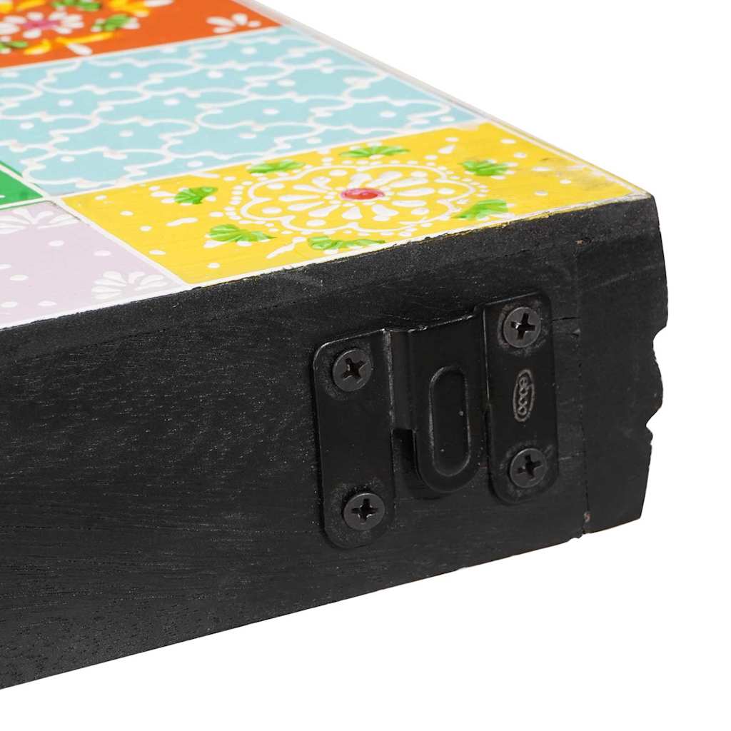 Nástenné Police 2 Pcs Viacfarebný 100 X 20 X 6 Cm Mangový Masív