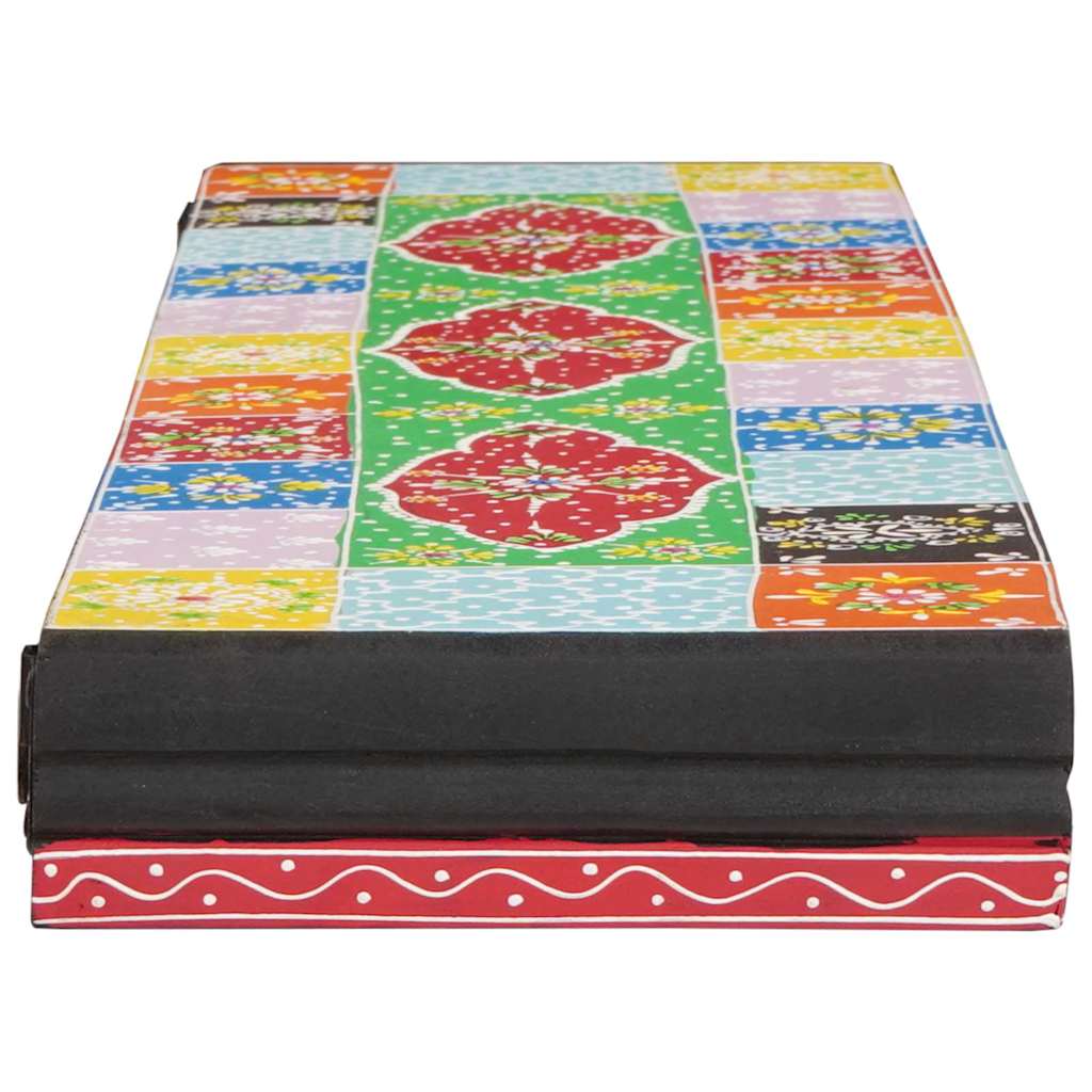 Nástenné Police 2 Pcs Viacfarebný 100 X 20 X 6 Cm Mangový Masív