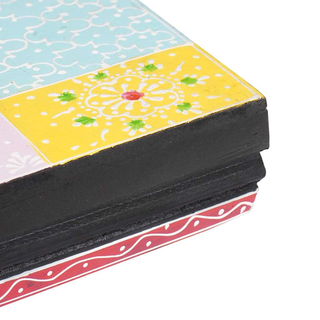 Nástenné Police 3 Pcs Viacfarebný 100 X 20 X 6 Cm Mangový Masív