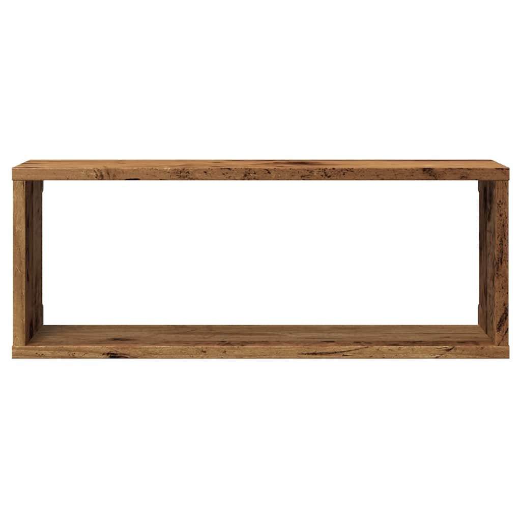 Nástenné police 6 ks, staré drevo 60x15x23 cm, kompozitné drevo