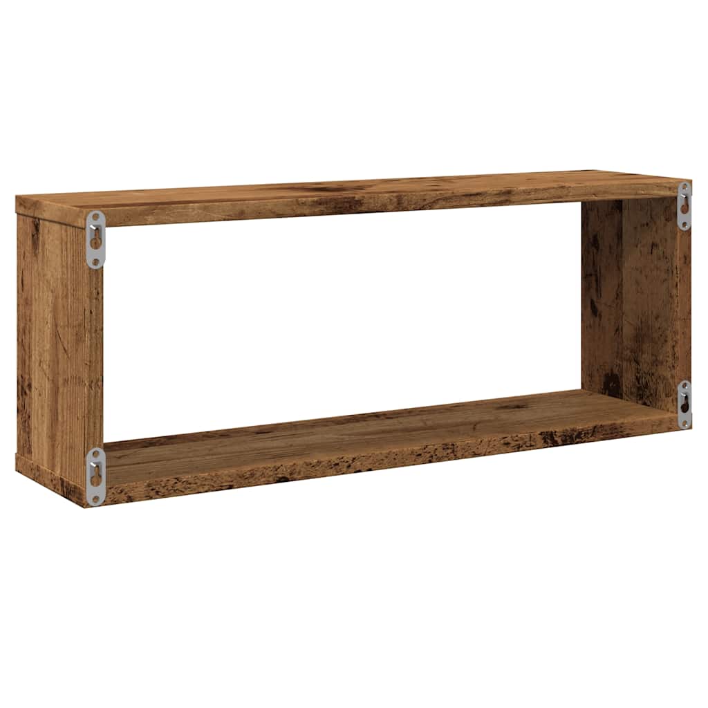 Nástenné police 6 ks, staré drevo 60x15x23 cm, kompozitné drevo