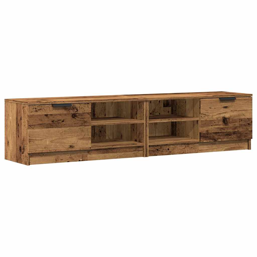 2 Dielna Tv Skrinka Old Wood 80X35X36,5 Cm Engineered Wood