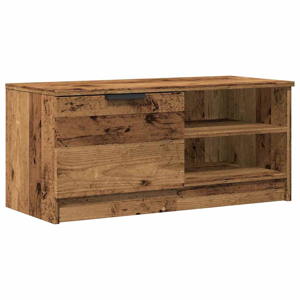 2 Dielna Tv Skrinka Old Wood 80X35X36,5 Cm Engineered Wood