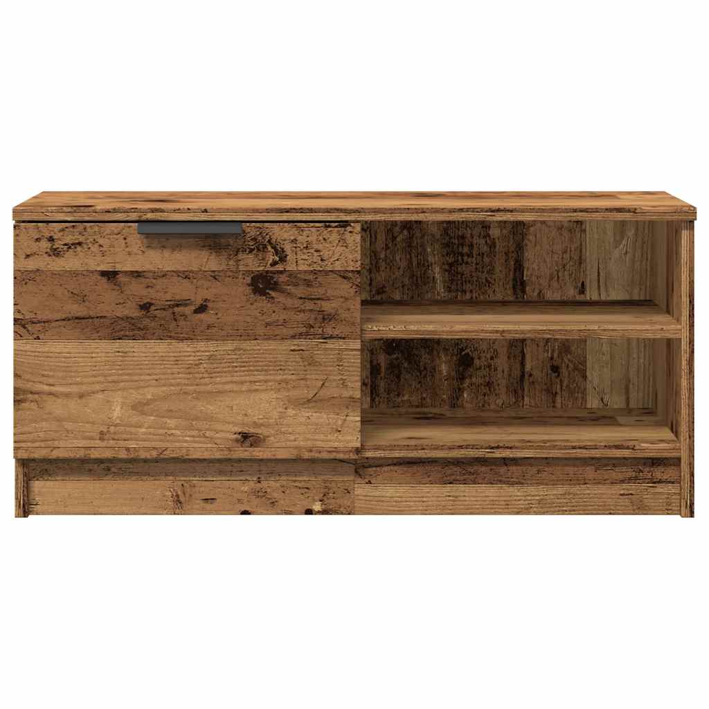 2 Dielna Tv Skrinka Old Wood 80X35X36,5 Cm Engineered Wood