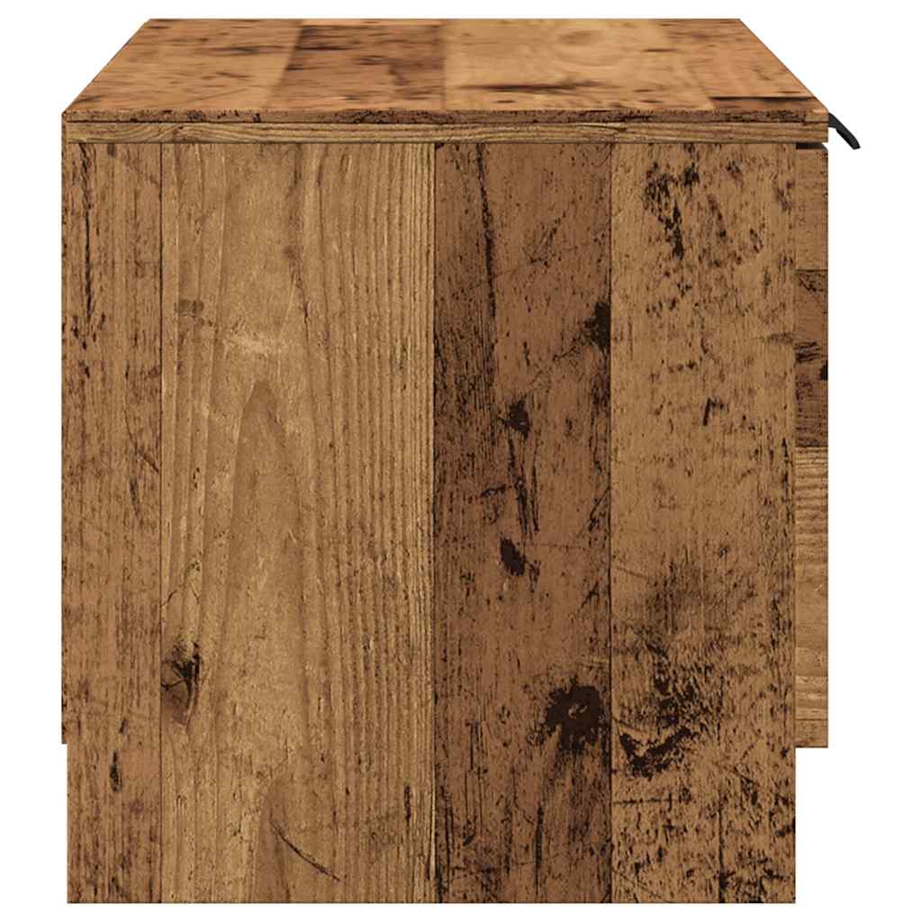 2 Dielna Tv Skrinka Old Wood 80X35X36,5 Cm Engineered Wood