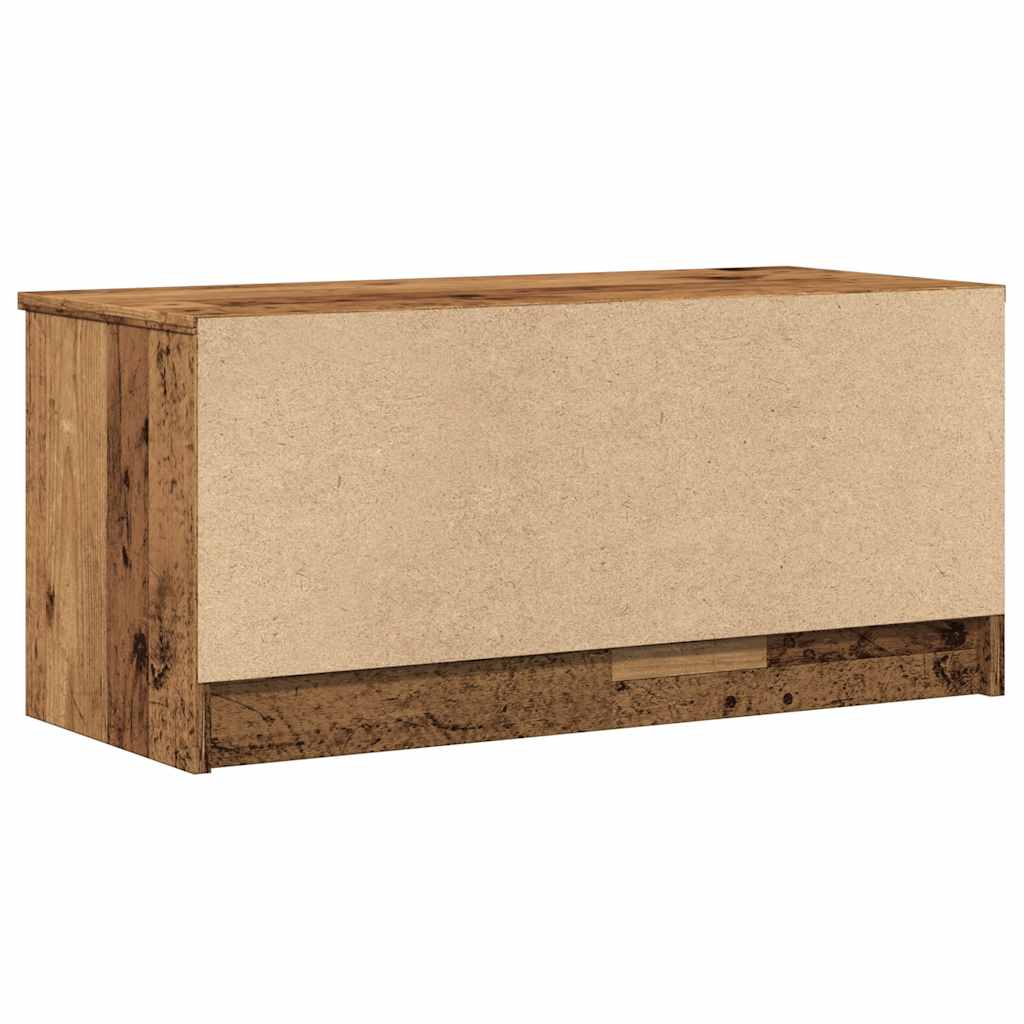 2 Dielna Tv Skrinka Old Wood 80X35X36,5 Cm Engineered Wood