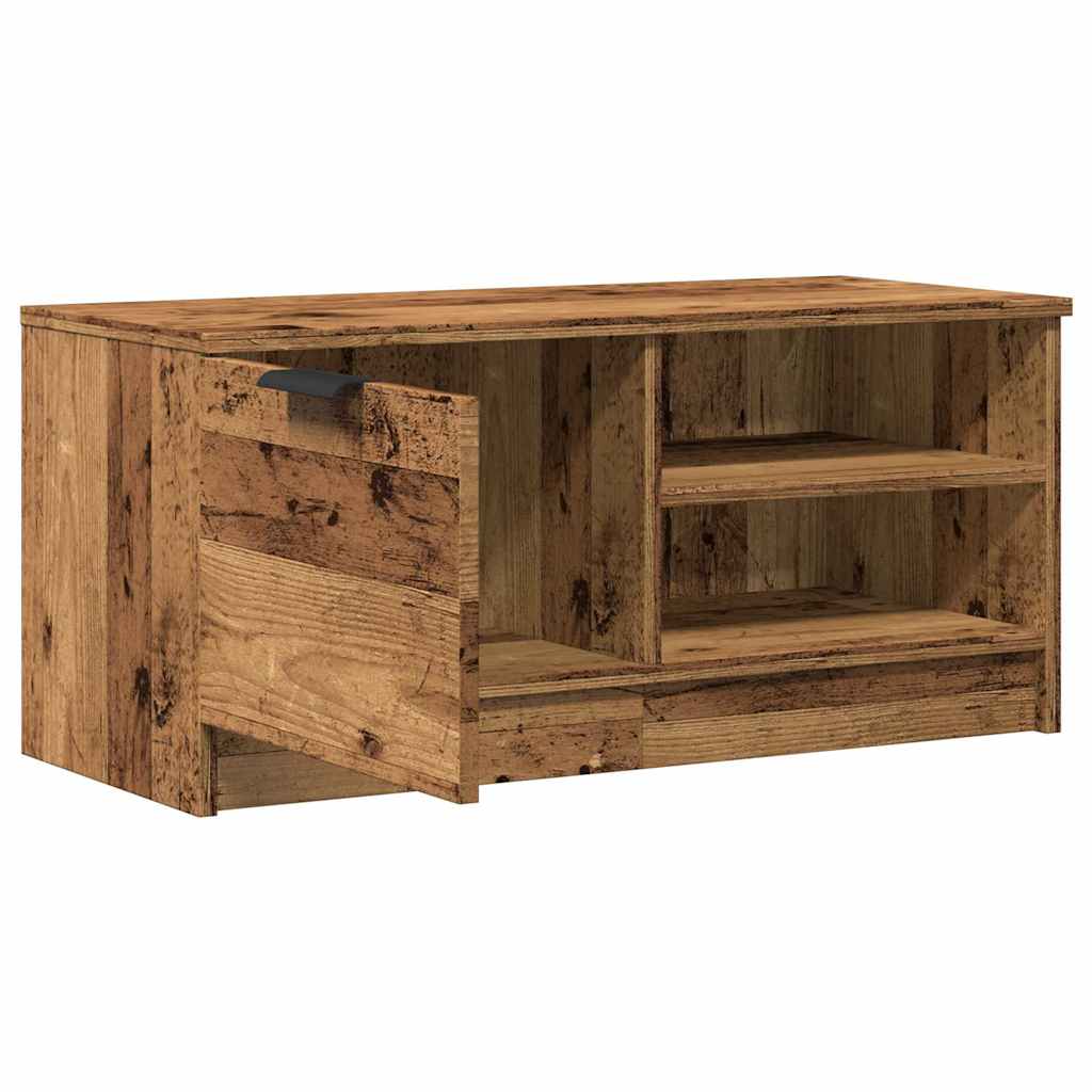 2 Dielna Tv Skrinka Old Wood 80X35X36,5 Cm Engineered Wood