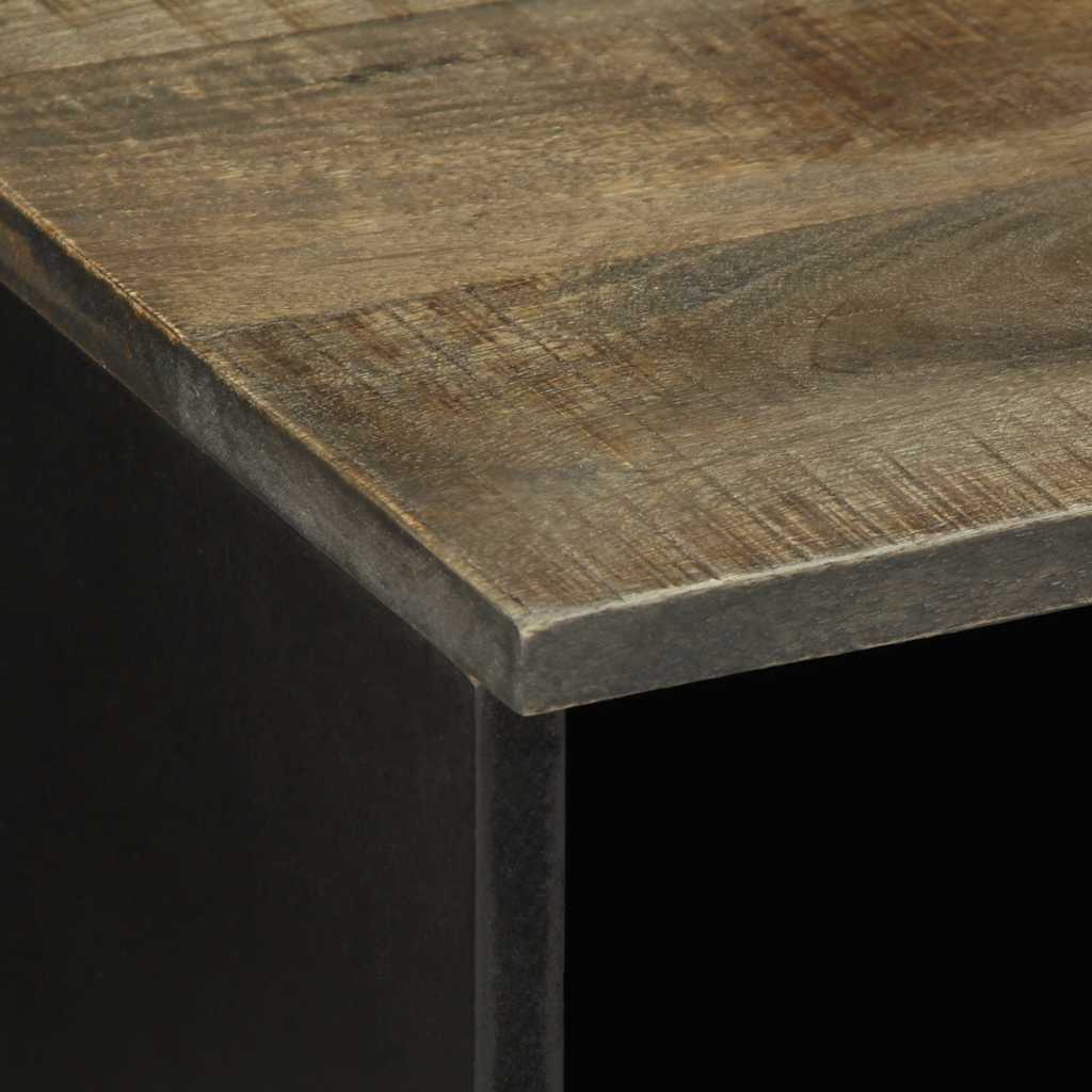 Tv Skrinka, Čierna 100X33X46 Cm, Mangový Masív